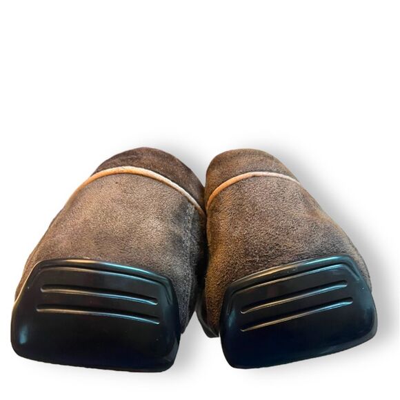 Robert Zur Women’s Suede Driving Loafers Size 7 1/2 Brown with Pink Penny Loafer - Picture 5 of 7